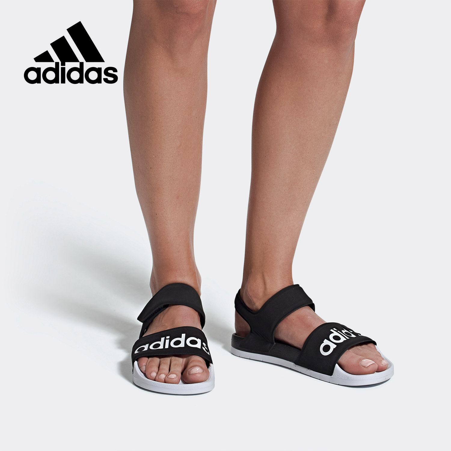 Adidas/阿迪达斯正品男女休闲舒适透气耐磨平底沙滩凉鞋 FW5360