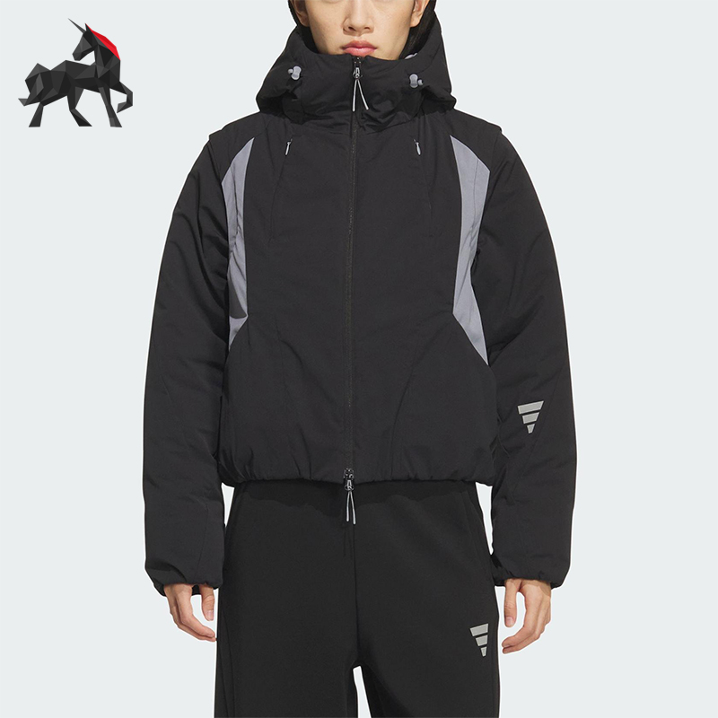Adidas/阿迪达斯正品FUTURE STYLE女士休闲可拆卸保暖棉服KS0072