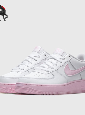 Nike/耐克正品Air Force 1 空军一号樱花粉白粉大童休闲鞋CV7663