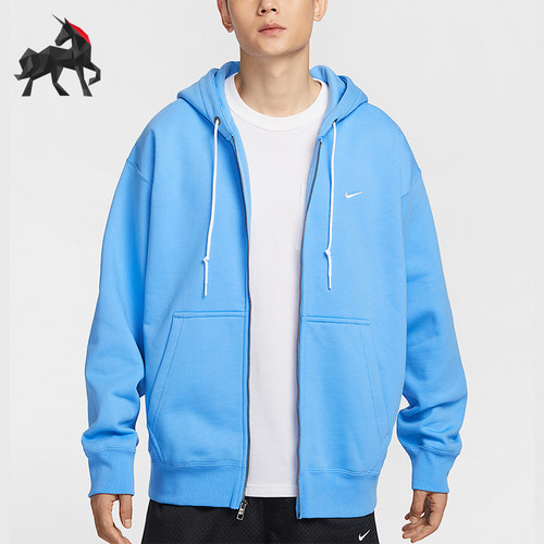 Nike/耐克正品Solo Swoosh男士全长拉链开襟连帽衫DR0403-412