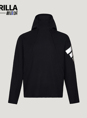 Adidas/阿迪达斯正品FutureStyle新款男黑色经典连帽卫衣KU5293