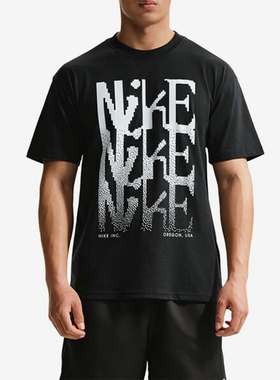 Nike/耐克正品新款男黑白色跑步轻盈速干经典短袖T恤IH1362-010