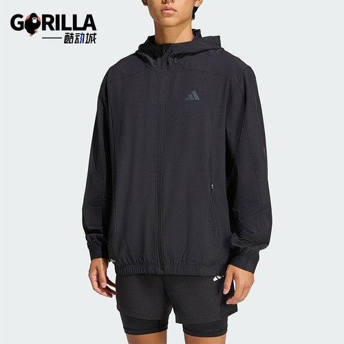 Adidas/阿迪达斯正品TECHESS TRACK-T男士健身训练夹克外套KQ7481