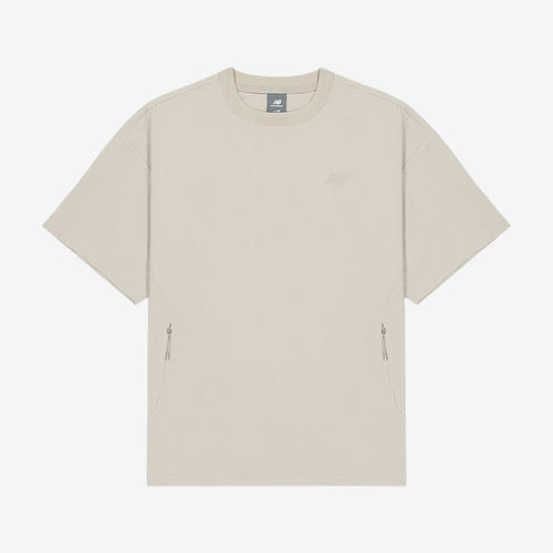 New Balance新百伦正品男款宽松透气短袖T恤NEF35431-BEI