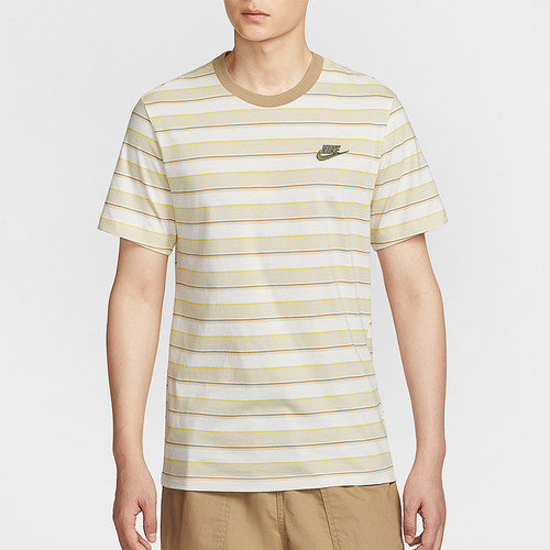 Nike/耐克正品夏男经典休闲条纹透气圆领日常短袖T恤HJ0551-247