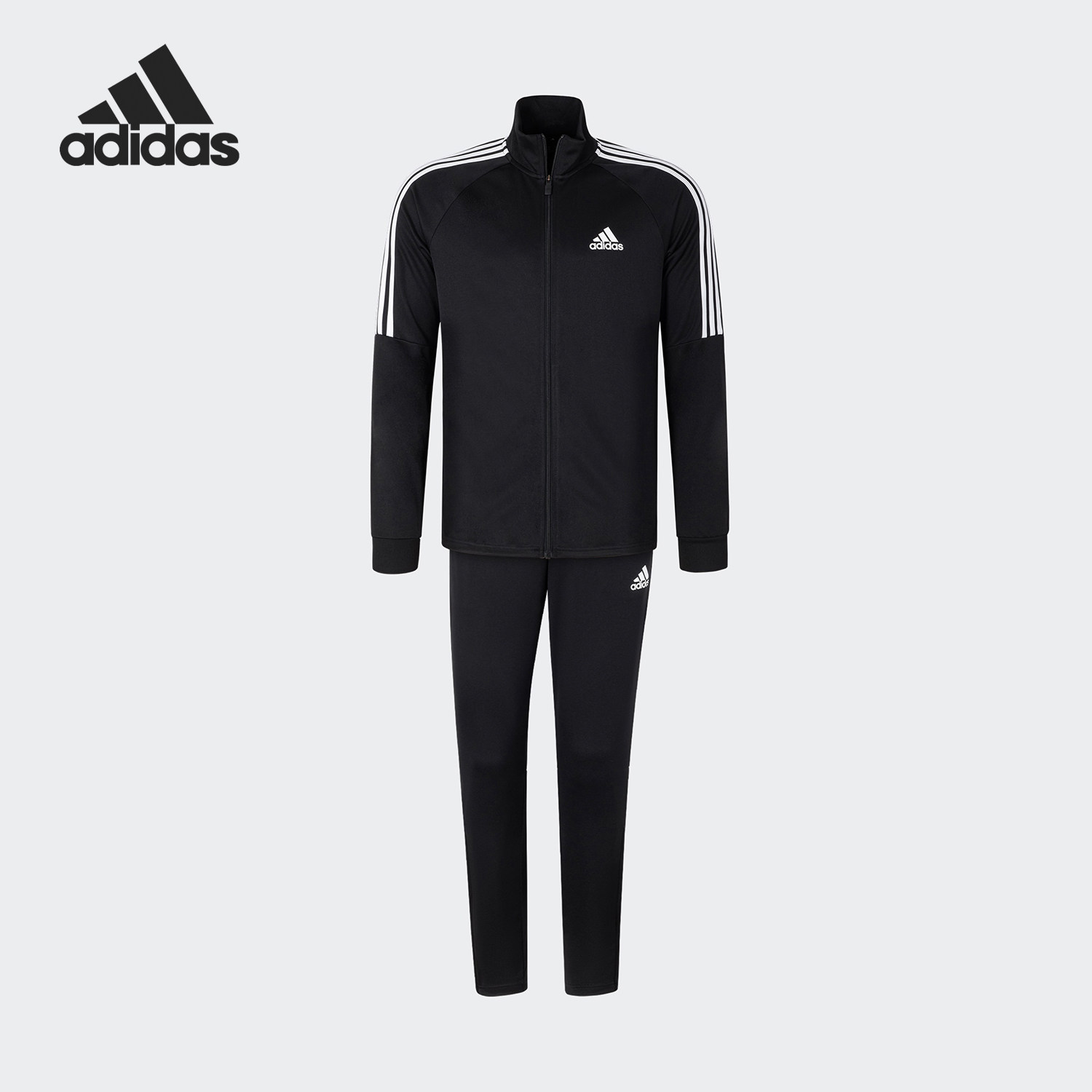 Adidas/阿迪达斯官方正品春秋男士运动三条纹户外修身套装H28922