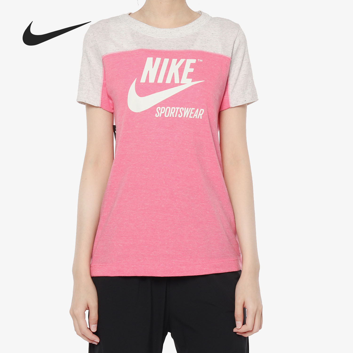 Nike/耐克正品 W NSW GYM VNTG TOP SS GX 女子休闲运动T恤AR3795