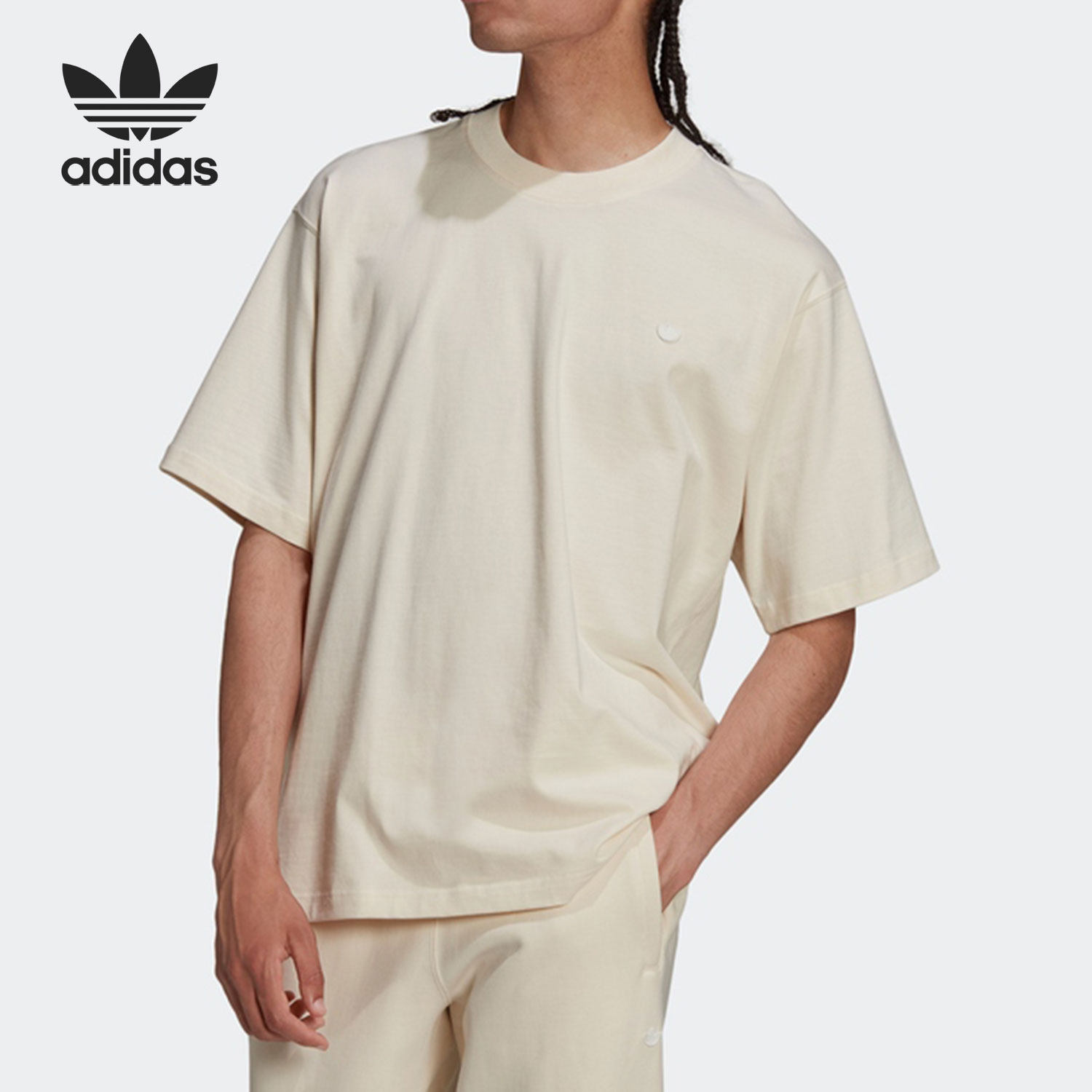 adidas/阿迪达斯官方正品三叶草c tee 男女圆领运动短袖t恤hd2747