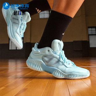 Adidas 男士 训练减震耐磨运动低帮系带篮球鞋 JH5839 阿迪达斯正品