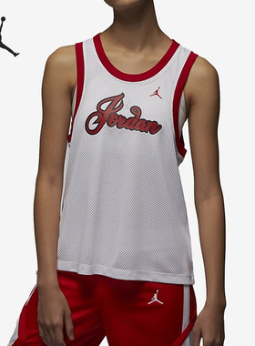 Nike/耐克官方正品JORDAN女子篮球网眼透气运动无袖T恤DZ3370-100