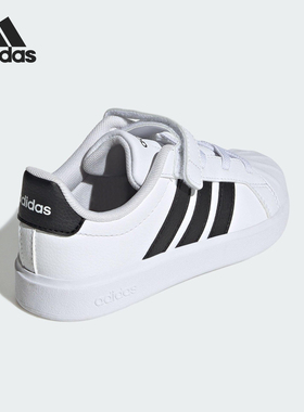 Adidas/阿迪达斯正品STREETTALK EL小童魔术贴休闲板鞋JQ6144