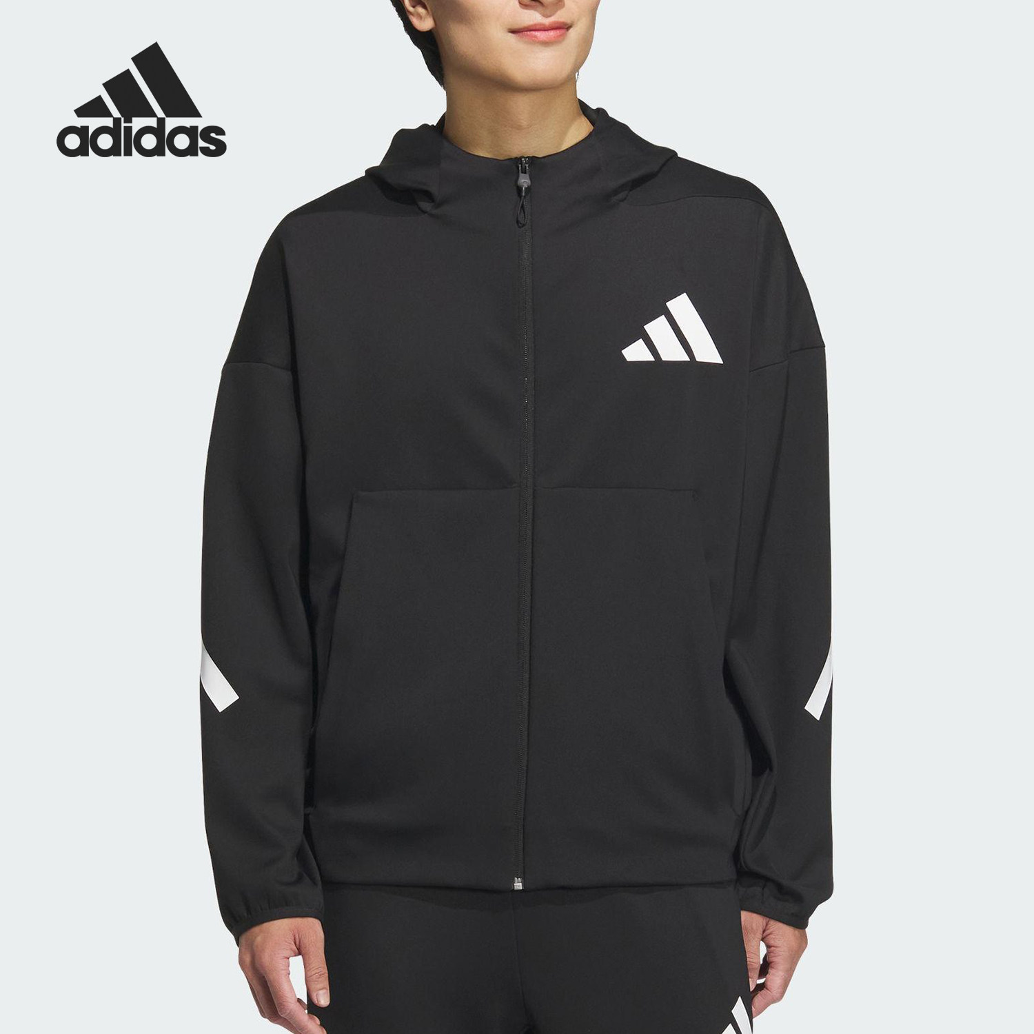 Adidas/阿迪达斯正品针织外套男士运动经典宽松针织外套JN0131