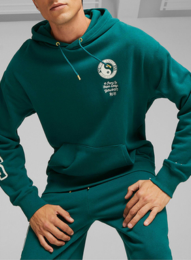 Puma/彪马正品冬季新款男士宽松针织连帽休闲卫衣622202