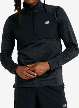 New Balance/NB正品新款男子吸湿排汗立领卫衣套头衫MT43204-BK