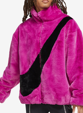 Nike/耐克正品新款女子运动休闲立领毛绒拉链外套CU6558-564