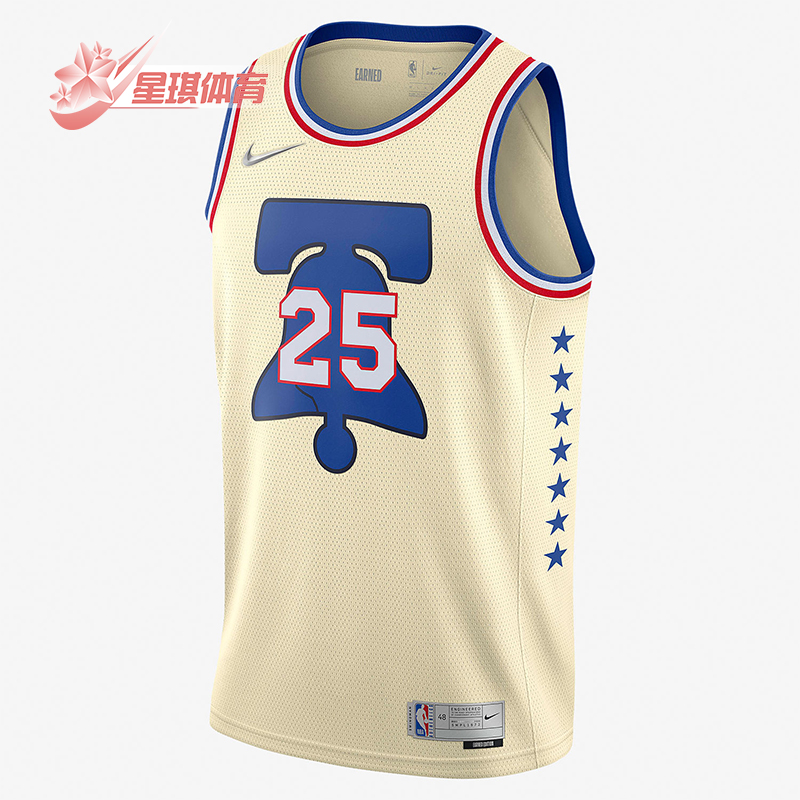 耐克男士篮球印花透气训练球衣