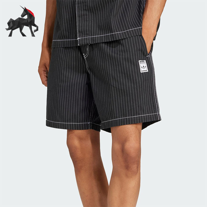 Adidas/阿迪达斯正品三叶草男士运动条纹经典宽松休闲短裤JP4491