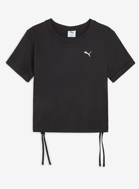 Puma/彪马正品2025夏季款女士透气短款抽绳经典休闲短袖631716-92