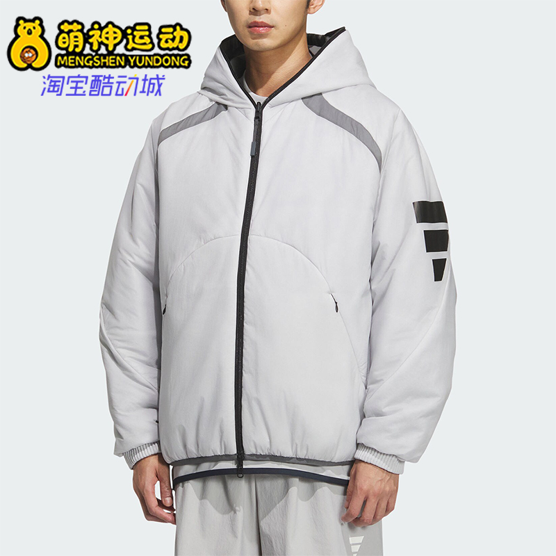 Adidas/阿迪达斯正品FUSTL P PAD JKT男士双面保暖棉服JZ8722