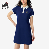 女士POLO领运动舒适休闲透气针织连衣裙 新款 Skechers 斯凯奇正品