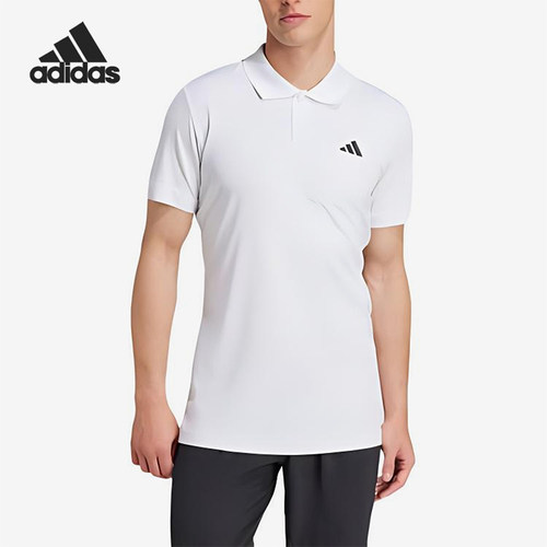 Adidas/阿迪达斯正品polo衫男简约经典休闲舒适轻便短袖JH3382