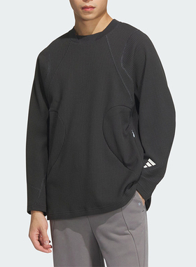 Adidas/阿迪达斯正品2025新款男士运动圆领卫衣套头卫衣JM8609
