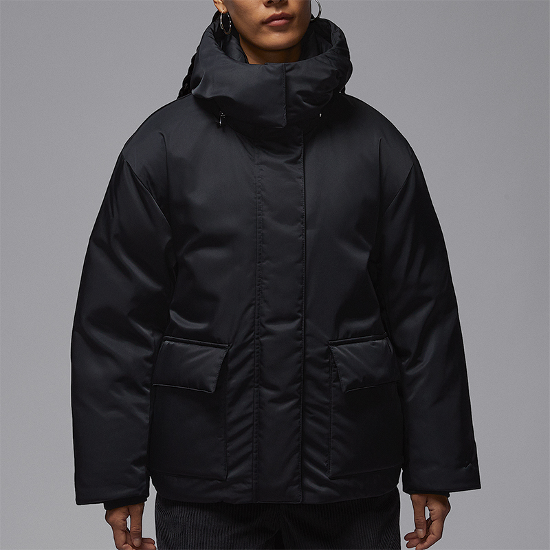Nike/耐克正品JORDAN女士运动保暖梭织连帽休闲羽绒服HV0361-010