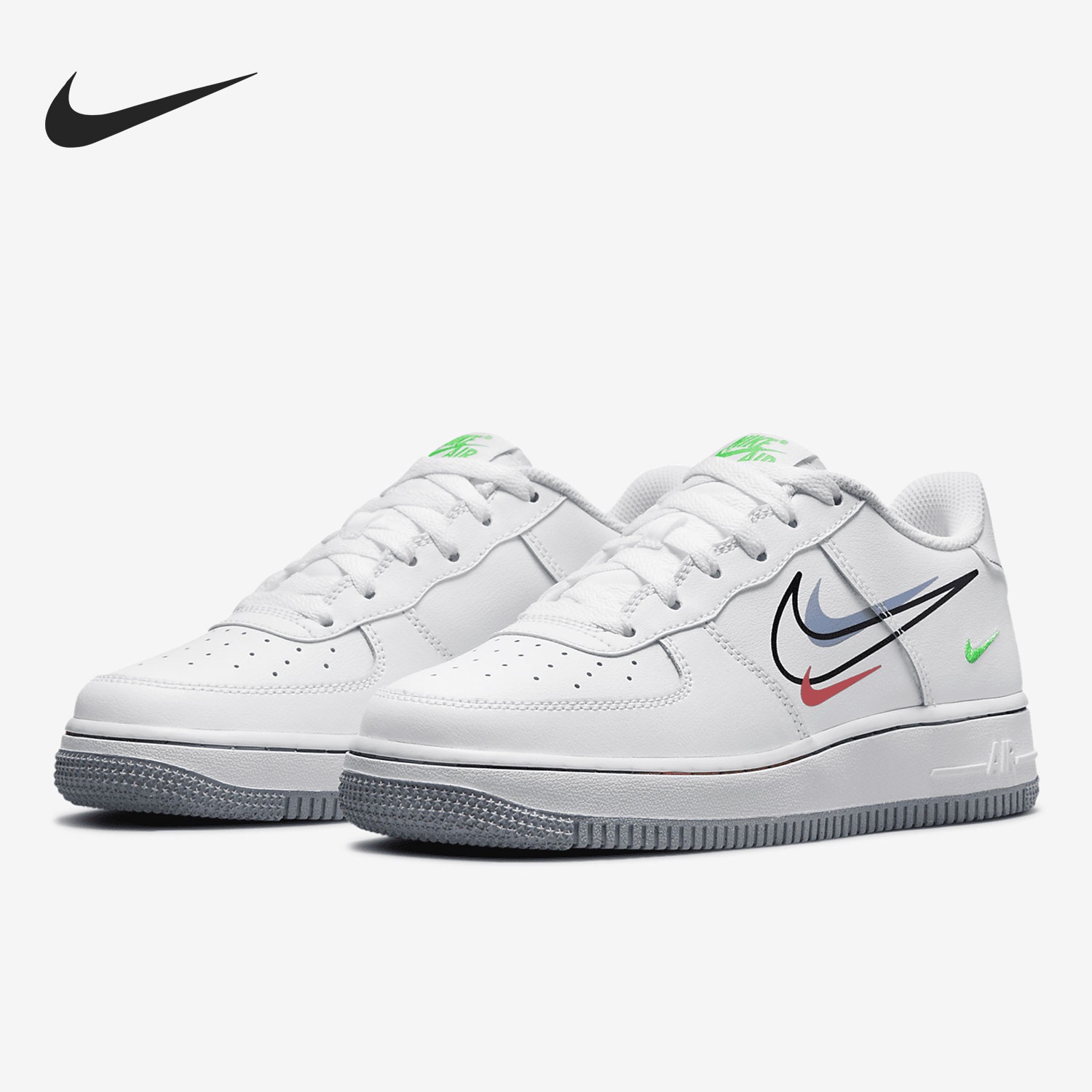 Nike/耐克正品 Air Force 1 低帮系带大童运动休闲板鞋DM9473-100