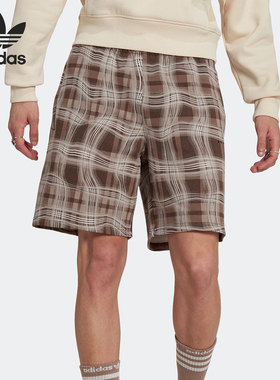 Adidas/阿迪达斯官方正品三叶草男子运动休闲波浪格短裤HM4949