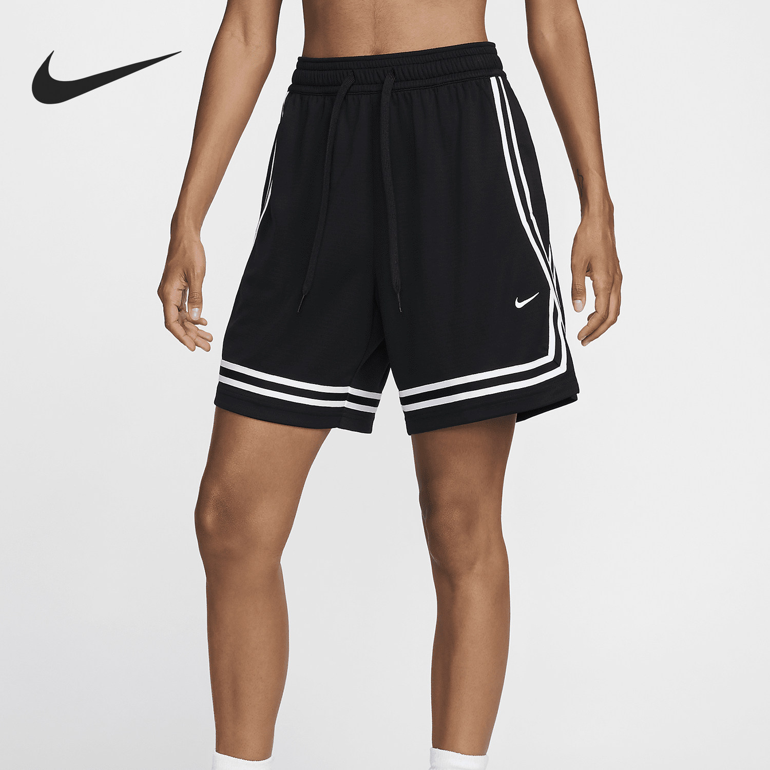 Nike/耐克正品Dri-FIT女士宽松系带吸湿排汗短裤FQ4544-010