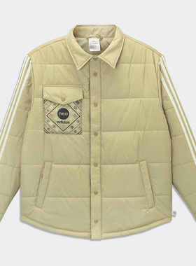 Adidas/阿迪达斯正品Neo 春季新款男子短款保暖棉服HM9889