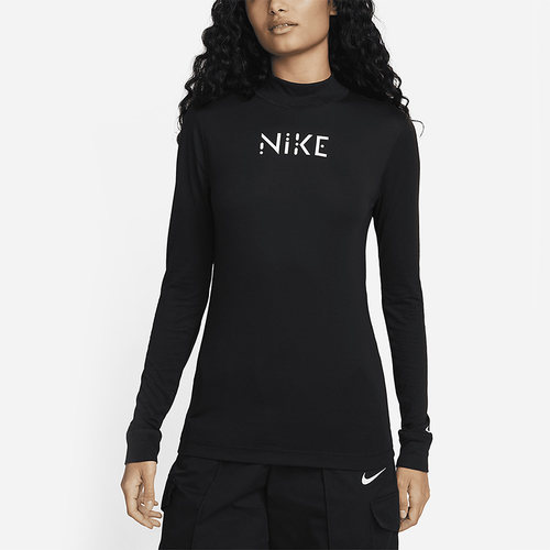 Nike/耐克正品春季新款女子运动修身企领长袖T恤FB1237-010