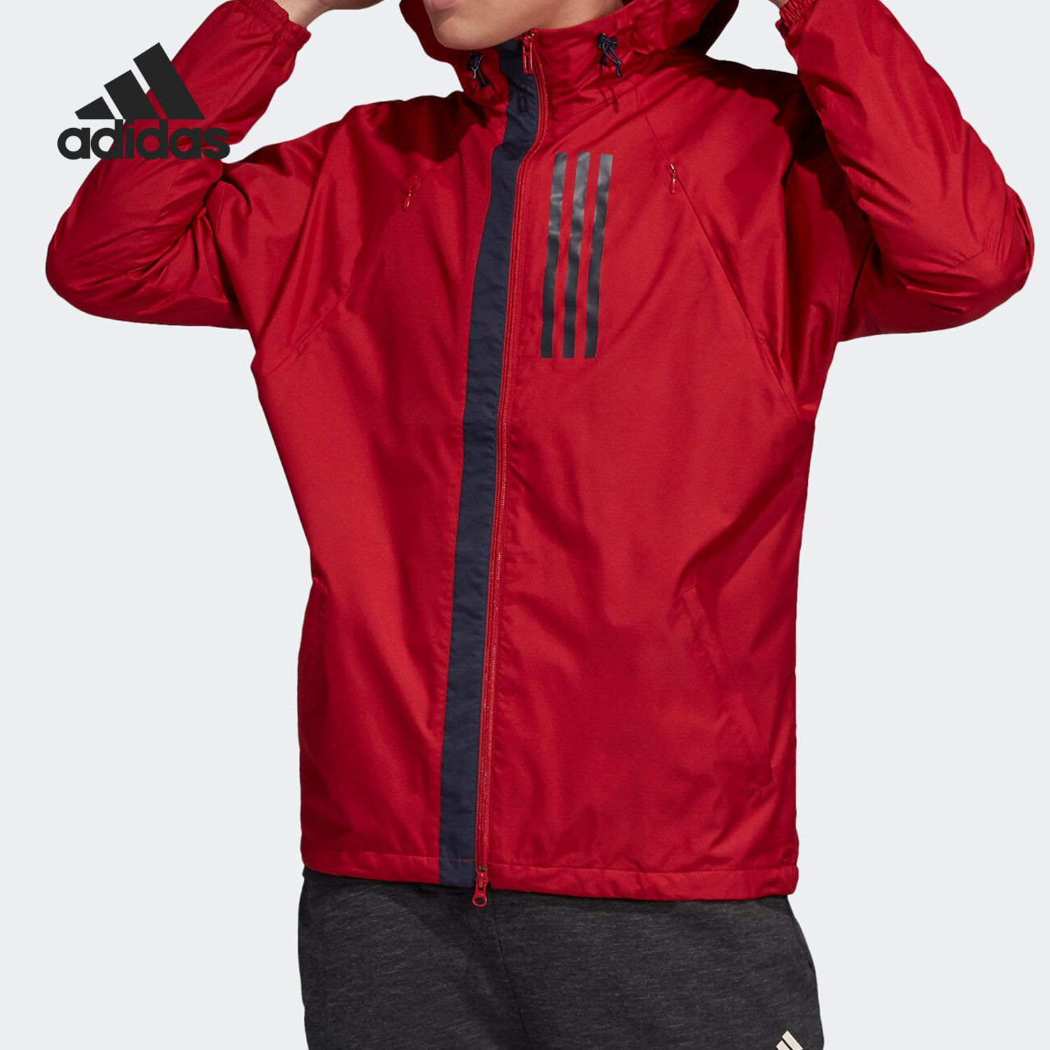 Adidas/阿迪达斯正品当季新款休闲运动服宽松大码防风夹克EK4625
