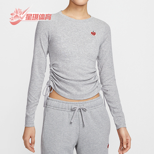 款 063 Nike 2025春季 收腰长袖 HV8728 经典 耐克正品 女士针织修身