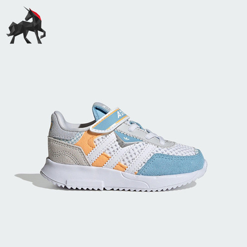 Adidas/阿迪达斯正品三叶草婴童轻便魔术贴日常耐磨运动鞋JS2479