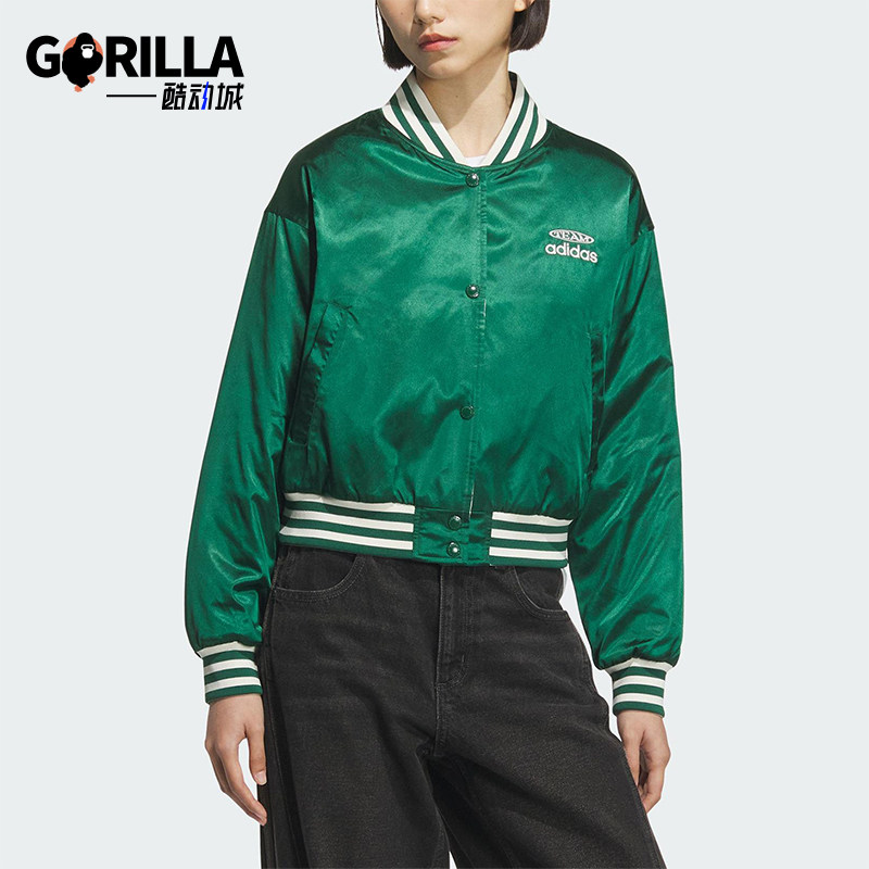 Adidas/阿迪达斯正品三叶草女士休闲保暖复古双面穿棉服KC5814