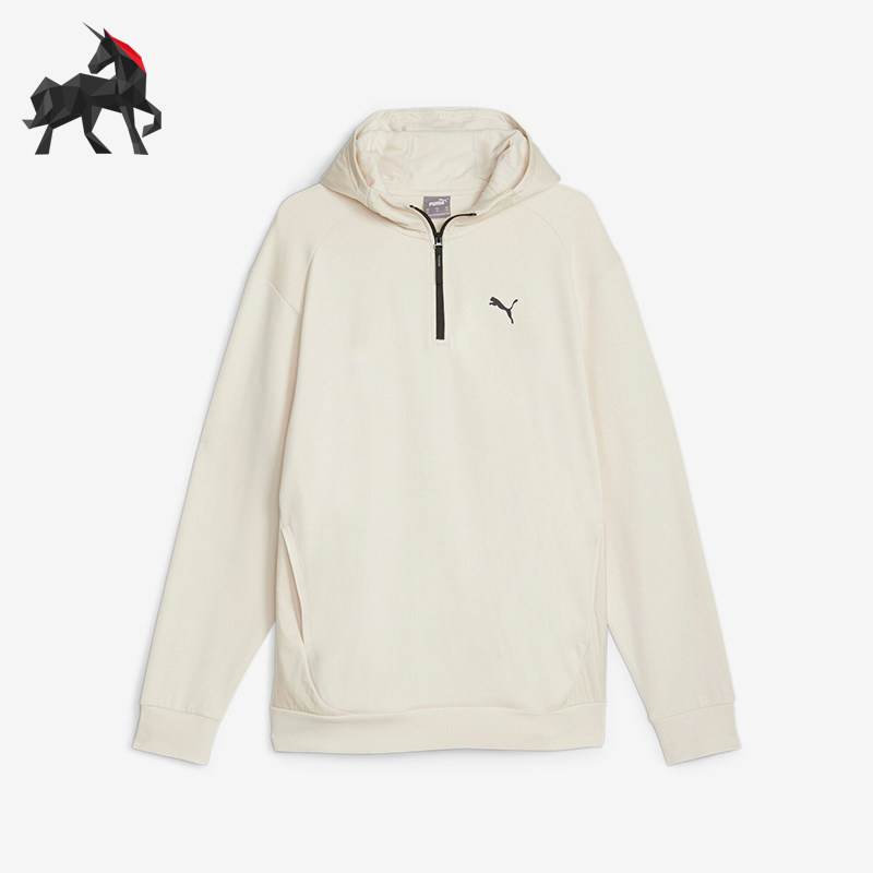 Puma/彪马正品新款男女简约时尚半拉链连帽宽松休闲卫衣