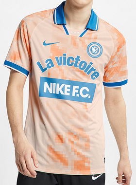 Nike/耐克正品 F.C 男子足球训练复古透气运动短袖T恤AQ0661-838