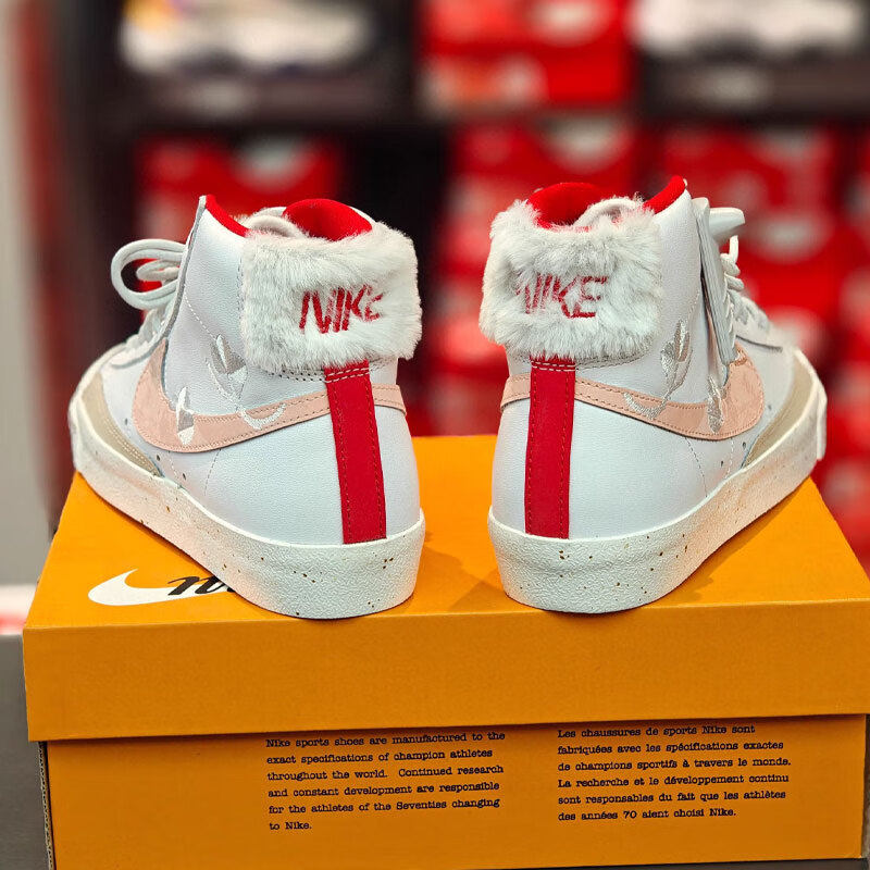 冬季新款高帮板鞋Nike耐克开拓者休闲鞋绒面女鞋耐磨鞋子运动鞋潮