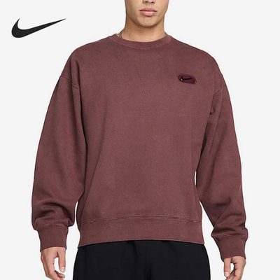 Nike/耐克正品Solo Swoosh男士加绒宽松圆领卫衣HJ2236-652