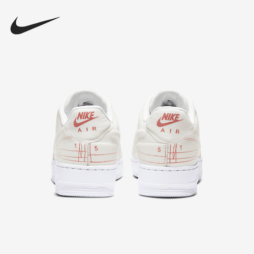 Nike/耐克正品Air Force 1 AF1解构图形 数字白红 橙色空CI3445