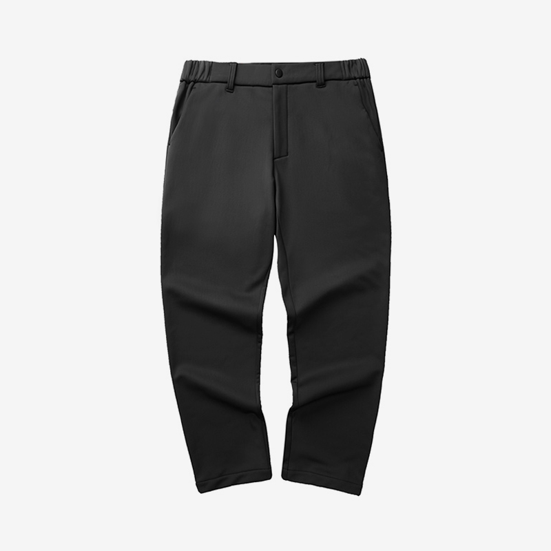 Skechers/斯凯奇正品2023新款男子简约加绒防风针织休闲长裤