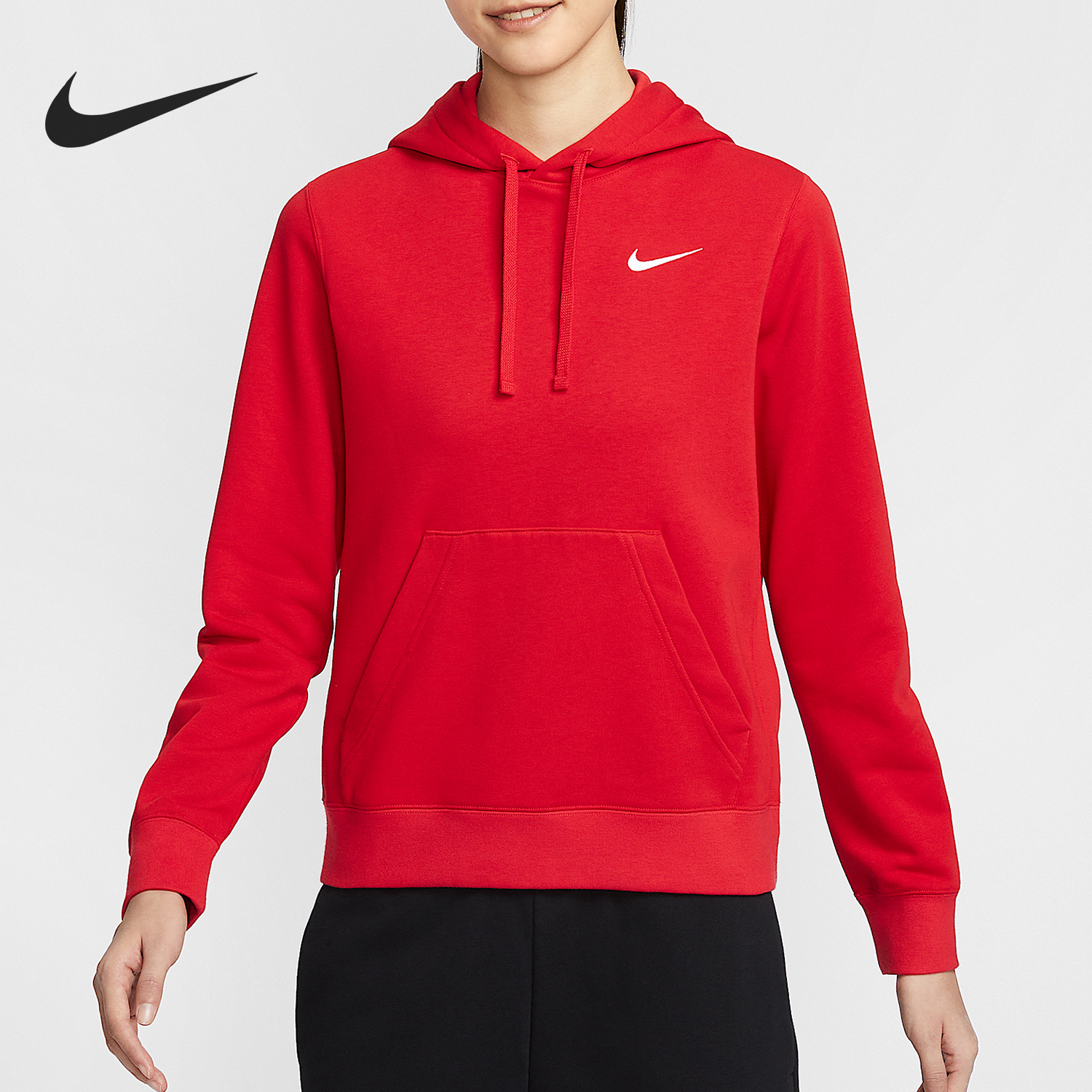 Nike/耐克正品2025春季新款女士连帽短款运动卫衣IB8897-657