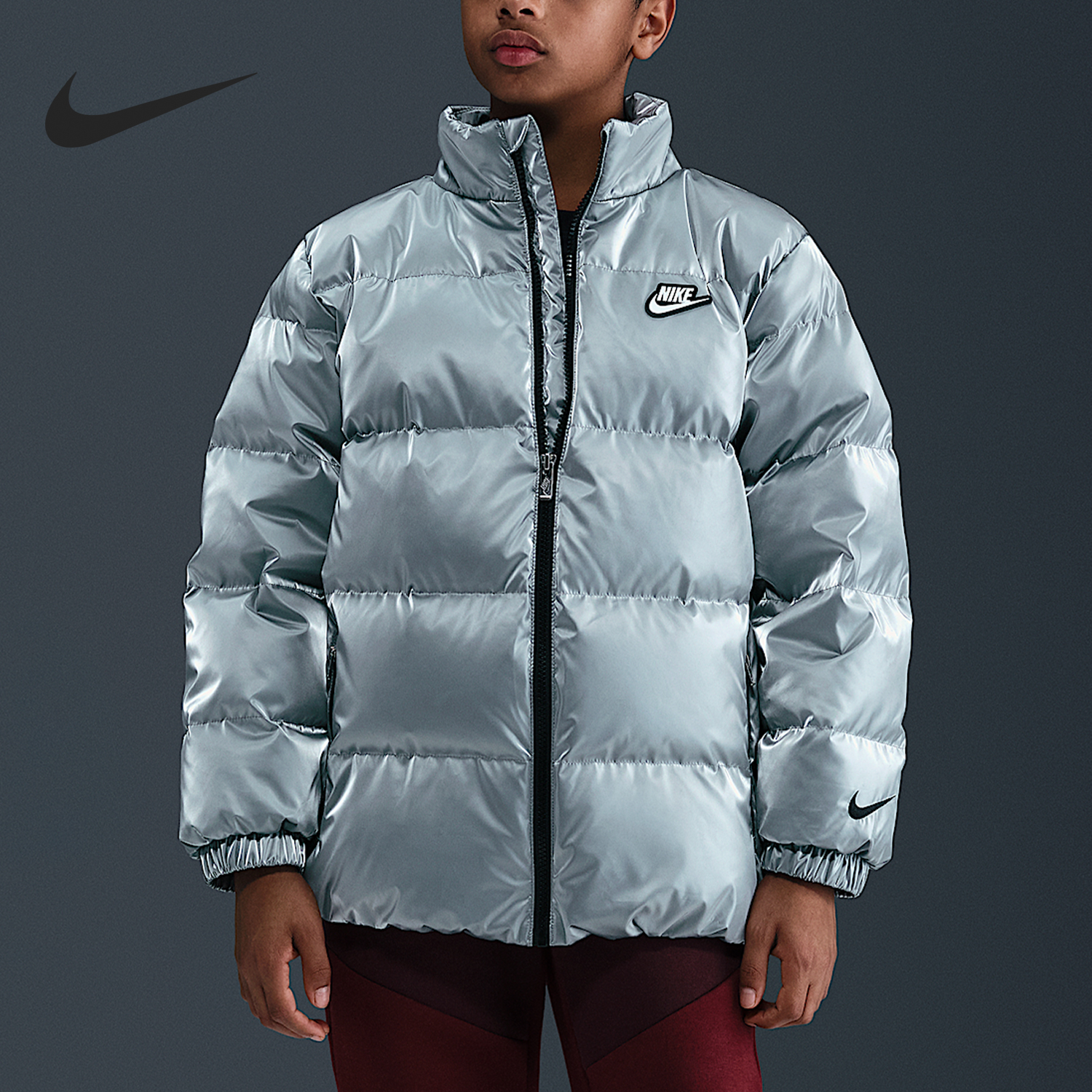 Nike/耐克正品冬季新款大童立领时尚保暖羽绒服IQ2834-095