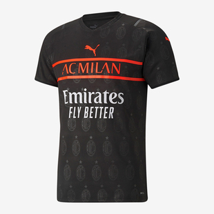 Puma/彪马正品AC米兰第二客场球迷版男士运动球衣T恤759132-03