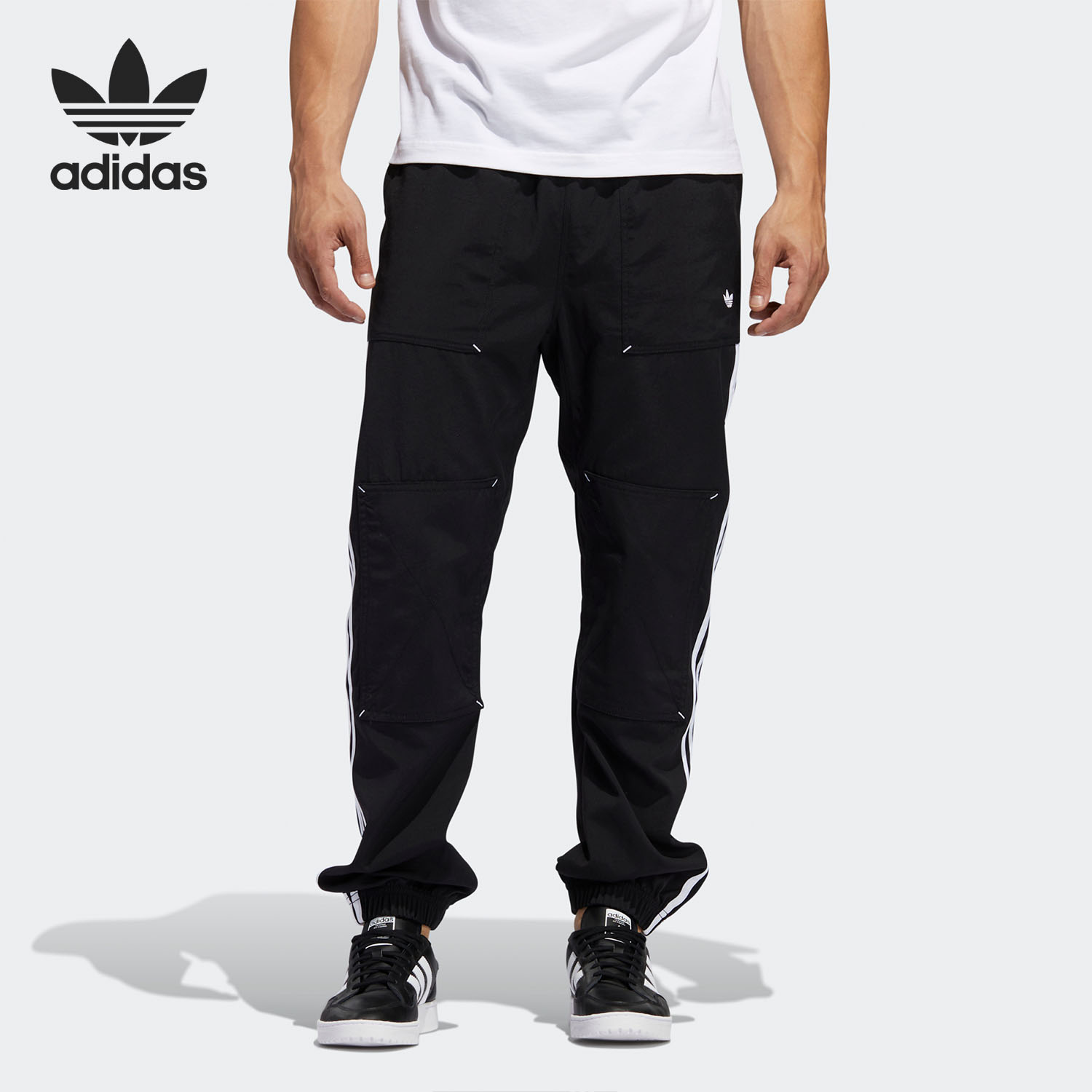 阿迪达斯男子梭织运动长裤