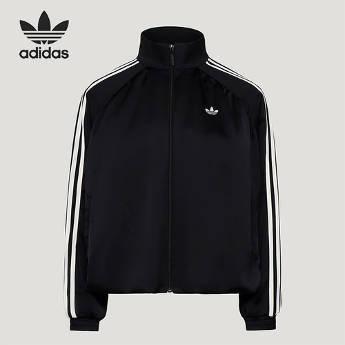 Adidas/阿迪达斯正品三叶草女士条纹休闲运动夹克外套LF2316