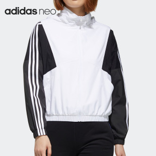 Adidas NEO 女子可收纳连帽运动外套GM6649 GJ5353 阿迪达斯正品