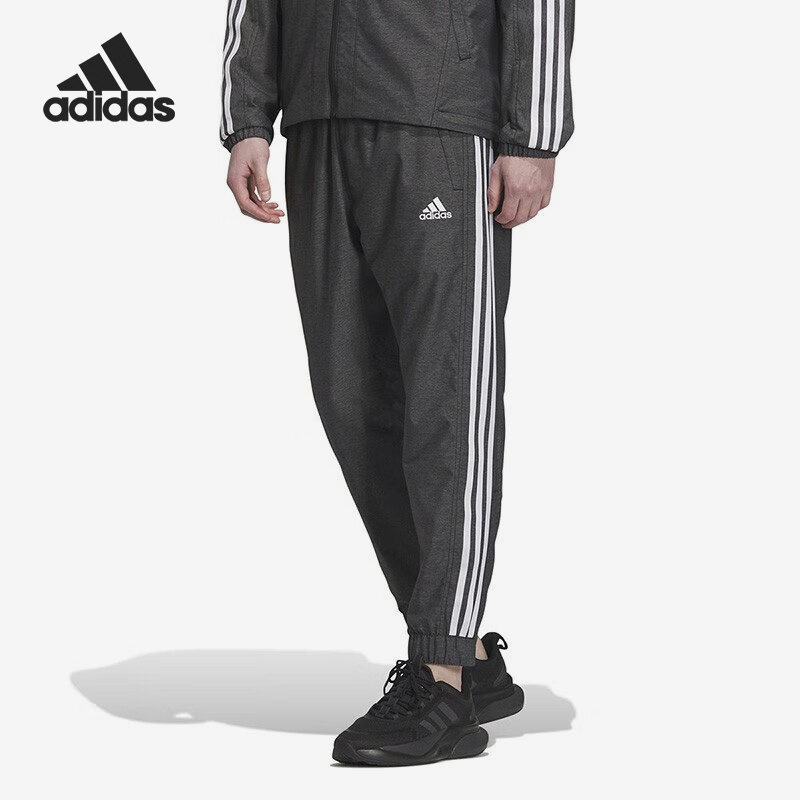 Adidas/阿迪达斯正品牛仔风锥形男士运动休闲梭织长裤IK7352