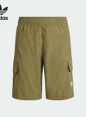 Adidas/阿迪达斯官方正品三叶草大童工装风休闲运动短裤IP3064